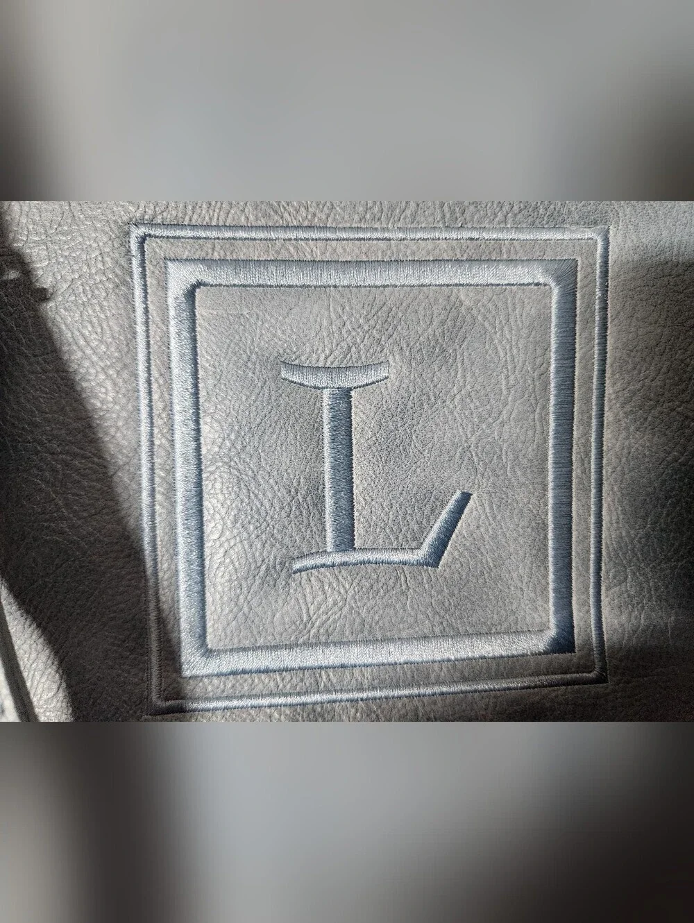 Thirty-one Slate Blue Embossed Letter 